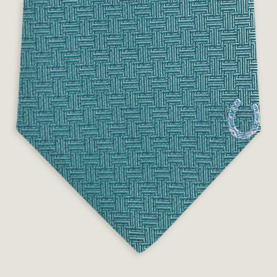 HERMES ネクタイ スカーフ柄 グリーン HERMES ネクタイ スカーフ柄 グリーン